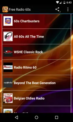 Free Radio 60s Live android App screenshot 2